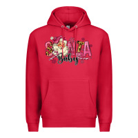 Cardinal Santa Baby Pink Christmas Premium Hoodie - MaliasSmallBusiness