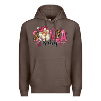 Coffee Santa Baby Pink Christmas Premium Hoodie - MaliasSmallBusiness