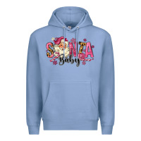 Colony Blue Santa Baby Pink Christmas Premium Hoodie - MaliasSmallBusiness