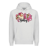 Dove Grey Santa Baby Pink Christmas Premium Hoodie - MaliasSmallBusiness