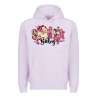 Lilac Santa Baby Pink Christmas Premium Hoodie - MaliasSmallBusiness