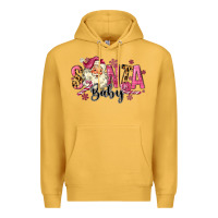 Mustard Santa Baby Pink Christmas Premium Hoodie - MaliasSmallBusiness