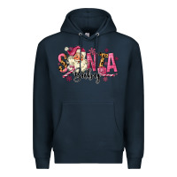 Navy Santa Baby Pink Christmas Premium Hoodie - MaliasSmallBusiness