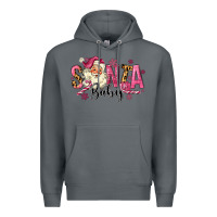 Rock Santa Baby Pink Christmas Premium Hoodie - MaliasSmallBusiness