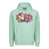 Seafoam Santa Baby Pink Christmas Premium Hoodie - MaliasSmallBusiness