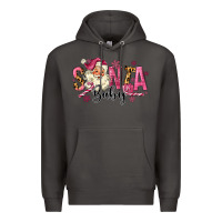 Smoke Santa Baby Pink Christmas Premium Hoodie - MaliasSmallBusiness