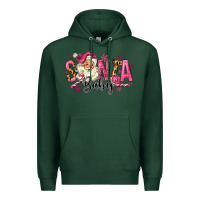 Sports Green Santa Baby Pink Christmas Premium Hoodie - MaliasSmallBusiness