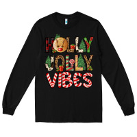 Black holly jolly vibes Long Sleeve Tee - FaDigitalArtStudio