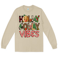 Mushroom holly jolly vibes Long Sleeve Tee - FaDigitalArtStudio