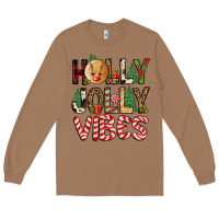 Toasted Coconut holly jolly vibes Long Sleeve Tee - FaDigitalArtStudio