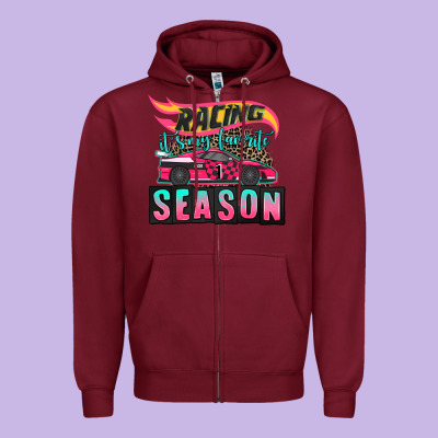 Racing It's My Favorite Season Sport Car Zipper Hoodie Designed By Adodesignshop