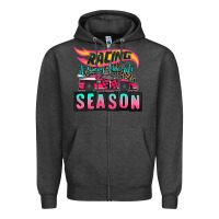 Charcoal Heather racing it's my favorite season sport car Zipper Hoodie - AdoDesignShop
