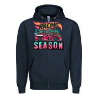 Navy racing it's my favorite season sport car Zipper Hoodie - AdoDesignShop