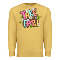 Antique Gold take it easy Premium Sweatshirt - MaliasSmallBusiness
