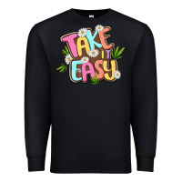 Black take it easy Premium Sweatshirt - MaliasSmallBusiness