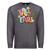 Charcoal Heather take it easy Premium Sweatshirt - MaliasSmallBusiness