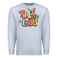 Heather Grey take it easy Premium Sweatshirt - MaliasSmallBusiness