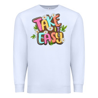White take it easy Premium Sweatshirt - MaliasSmallBusiness
