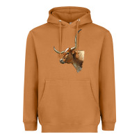 Meerkat Texas Longhorn Cow Face Heavyweight Hoodie - LillyAllenDesigns