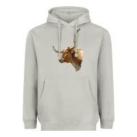 Moon Dust Texas Longhorn Cow Face Heavyweight Hoodie - LillyAllenDesigns