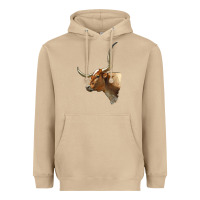 Mushroom Texas Longhorn Cow Face Heavyweight Hoodie - LillyAllenDesigns