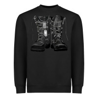 Black soldier boots Heavyweight Sweatshirt - RanaPortraitStore