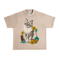 French Oak siberian cat sunflower and gemstone Urban Heavy Tee - texasbilliewilder