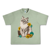 Oil Green siberian cat sunflower and gemstone Urban Heavy Tee - texasbilliewilder