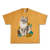 Peanut Butter siberian cat sunflower and gemstone Urban Heavy Tee - texasbilliewilder