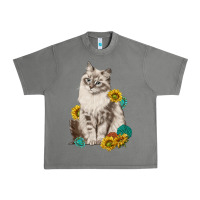 Tornado siberian cat sunflower and gemstone Urban Heavy Tee - texasbilliewilder