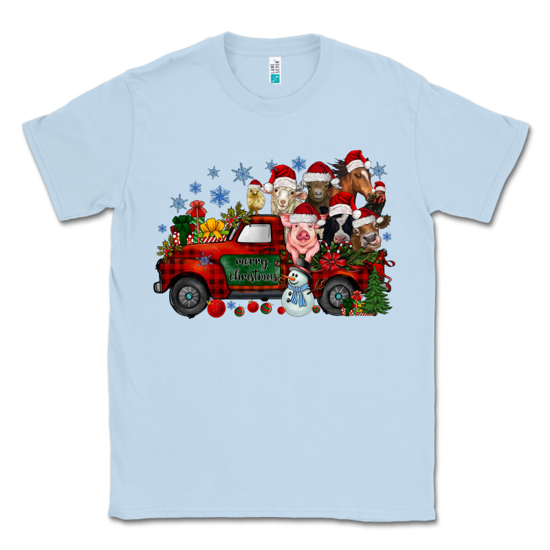 Christmas Farm Animals Truck Classic Tee by RacoonDesign | Teevron