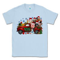 Dusty Blue christmas farm animals truck Classic Tee - RacoonDesign