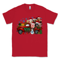 Red christmas farm animals truck Classic Tee - RacoonDesign