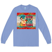 Colony Blue drink in my hand toes in the sand tumbler Long Sleeve Tee - HRA Design Shop