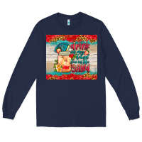 Navy drink in my hand toes in the sand tumbler Long Sleeve Tee - HRA Design Shop
