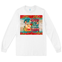 White drink in my hand toes in the sand tumbler Long Sleeve Tee - HRA Design Shop