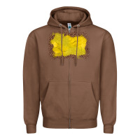 Chestnut gemstone yellow leopard background Zipper Hoodie - JahusDesignShop