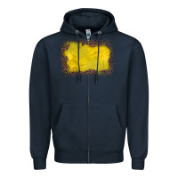 Navy gemstone yellow leopard background Zipper Hoodie - JahusDesignShop