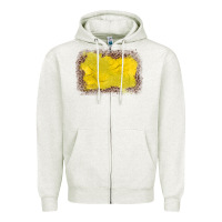 Oatmeal Heather gemstone yellow leopard background Zipper Hoodie - JahusDesignShop