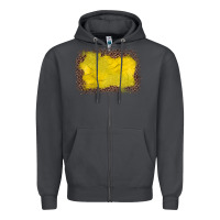 Smoke gemstone yellow leopard background Zipper Hoodie - JahusDesignShop