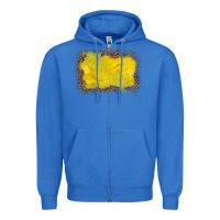 True Royal gemstone yellow leopard background Zipper Hoodie - JahusDesignShop