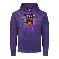 Cloud Purple minding my own business afro messy bun Vintage Hoodie - texasbilliewilder