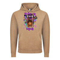 Vintage Coffee minding my own business afro messy bun Vintage Hoodie - texasbilliewilder