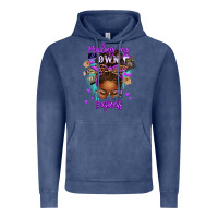 Minding My Own Business Afro Messy Bun Vintage Hoodie | Teevron