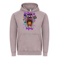 Vintage Zinc minding my own business afro messy bun Vintage Hoodie - texasbilliewilder