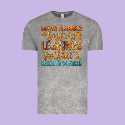 Boots Flannels Bonfires Leggins Football Vintage Tee Designed By Zillion Design Studio