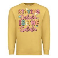 Antique Gold staying delulu is the solulu Premium Sweatshirt - MaliasSmallBusiness