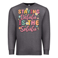 Charcoal Heather staying delulu is the solulu Premium Sweatshirt - MaliasSmallBusiness