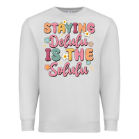Dove Grey staying delulu is the solulu Premium Sweatshirt - MaliasSmallBusiness