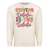 Sandshell staying delulu is the solulu Premium Sweatshirt - MaliasSmallBusiness